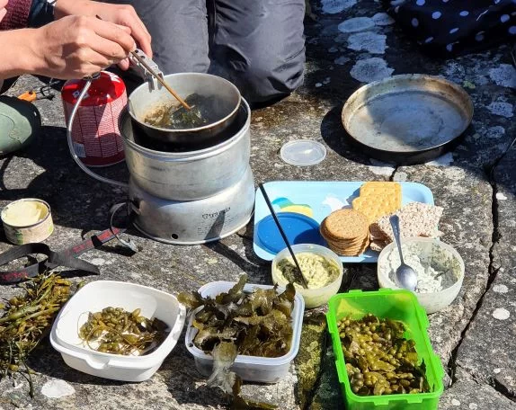 Stekar tång utomhus